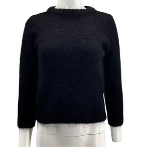 & Other Stories Black Fuzzy Thick Knit Mohair Sweater XS